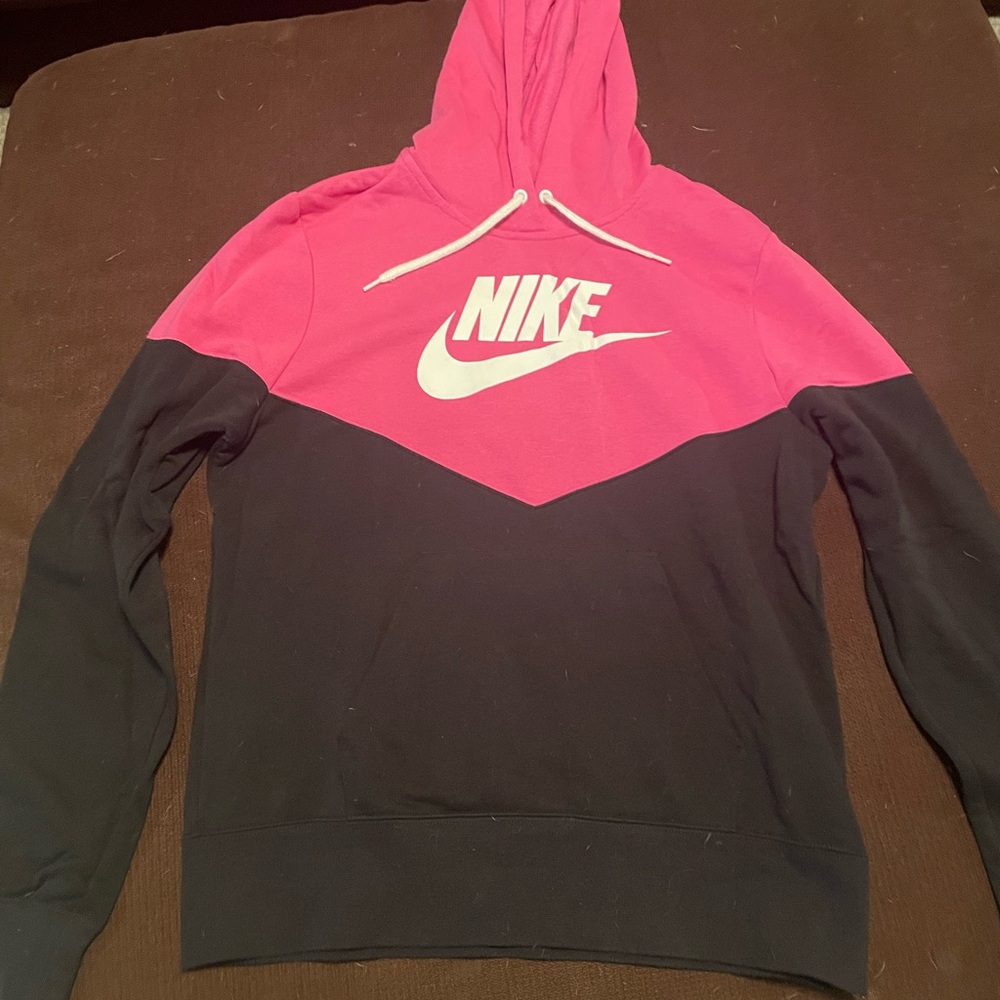 Nike Two-Tone Pink and Black Hoodie